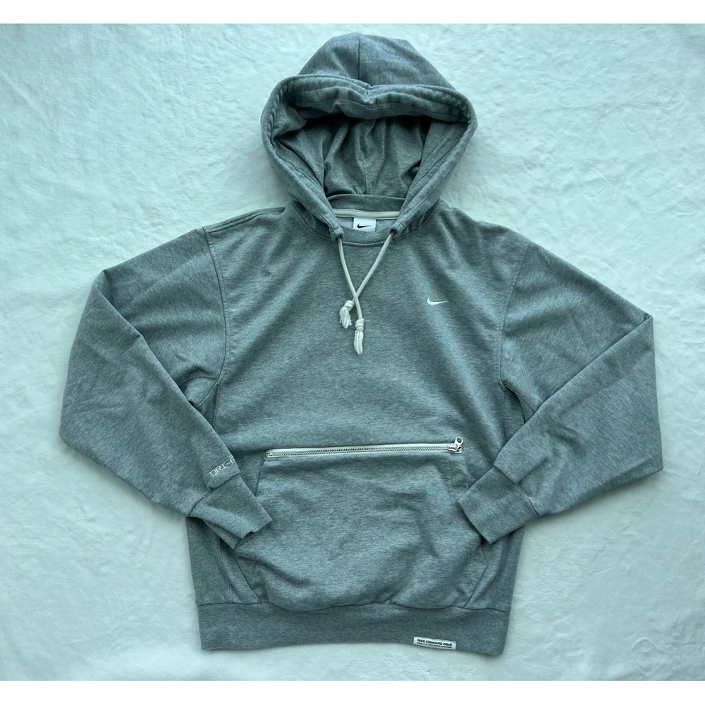 Nike Womens Dri Fit Swoosh Fly Boxy Anorak Hoodie Size XS Gray Y2K White Tag‎